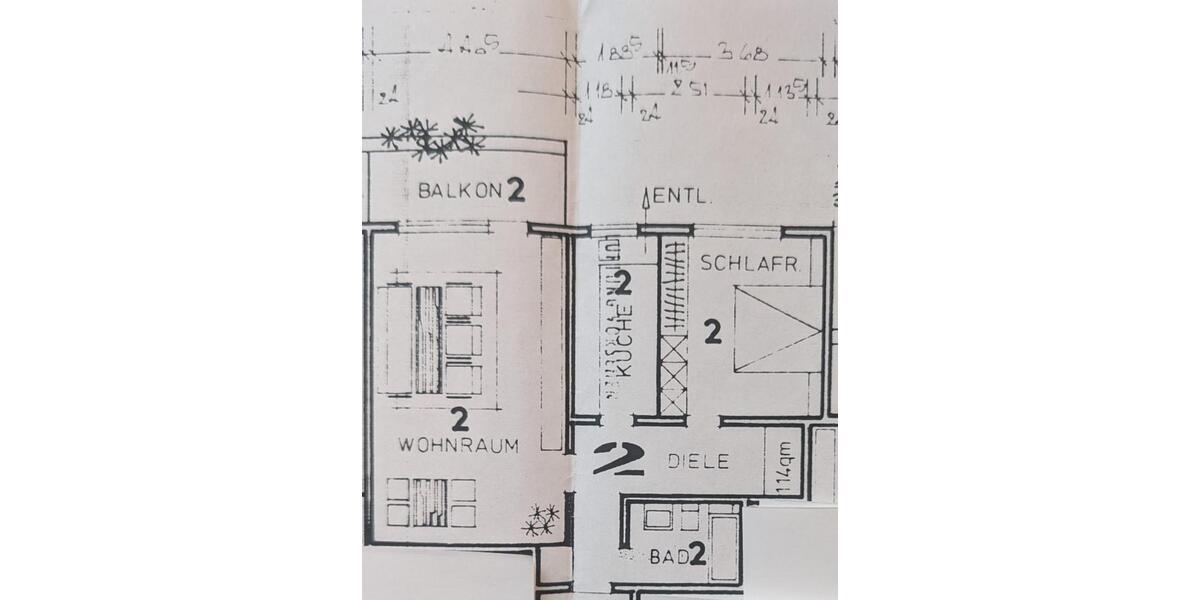 Wohnung Leverkusen Rheindorf-Süd (2 Zimmer) ohne Maklerprovision 2 zimmer