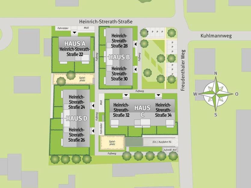 Schicke 2 Zimmer GartenWohnung in ruhiger Wohnlage von Schlebusch!