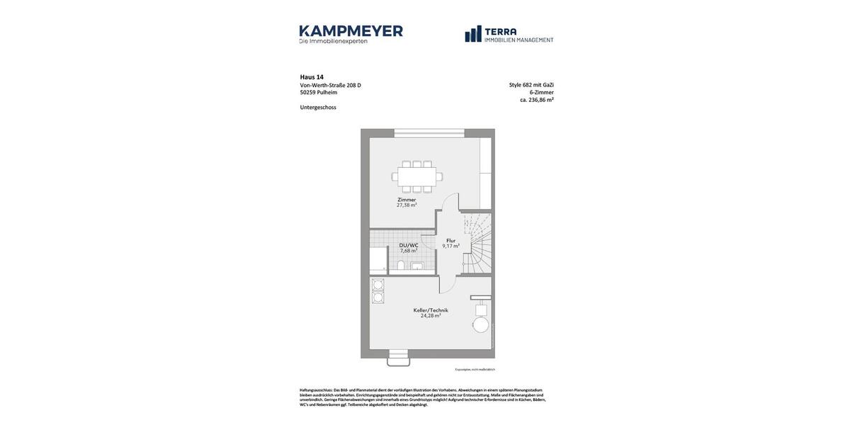 Doppelhaushälfte Pulheim - 6 Zimmer, 237 m&sup2;, 3.140&euro; | Angebot:26476059