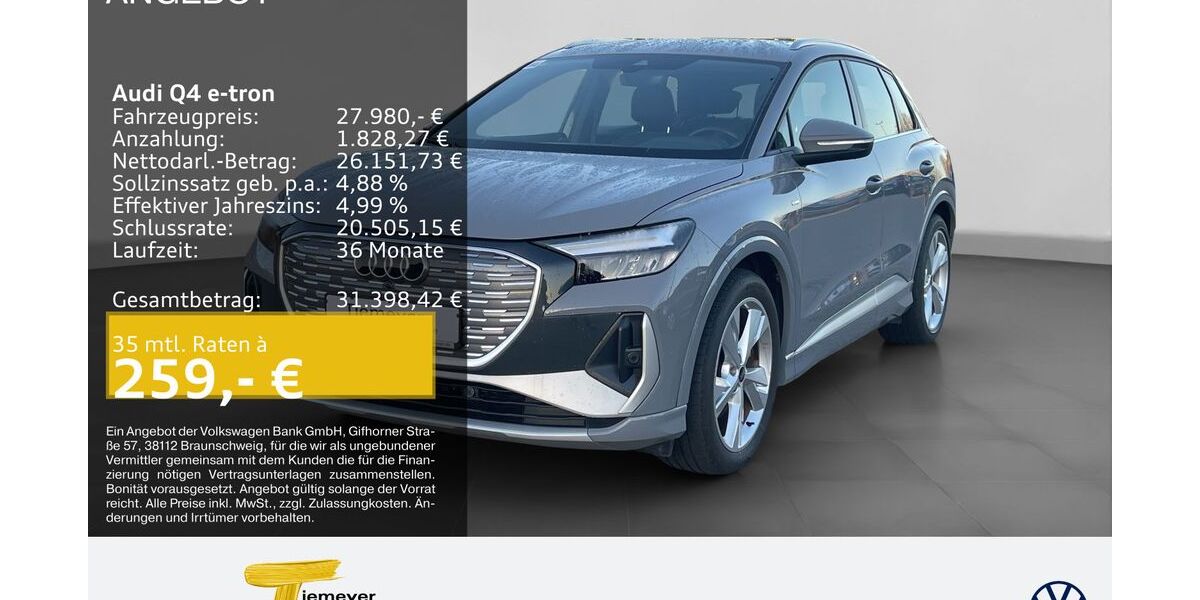 Audi Q4 e-tron 22.254 km 26.980 &euro; Remscheid 42897