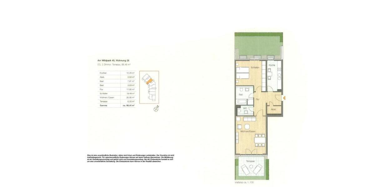 Moderne 2-Zimmer-Wohnung mit Garten und neuer EBK! 2 zimmer