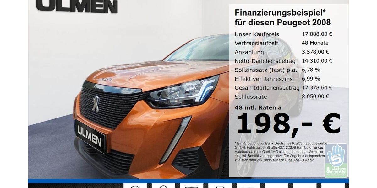 Peugeot 2008 20.520 km 16.980 &euro; Düsseldorf 40231
