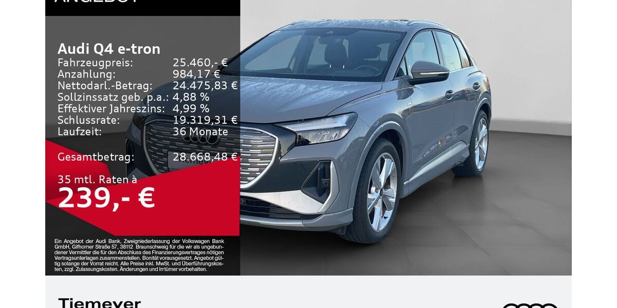 Audi Q4 e-tron 22.254 km 25.460 &euro; Remscheid 42897