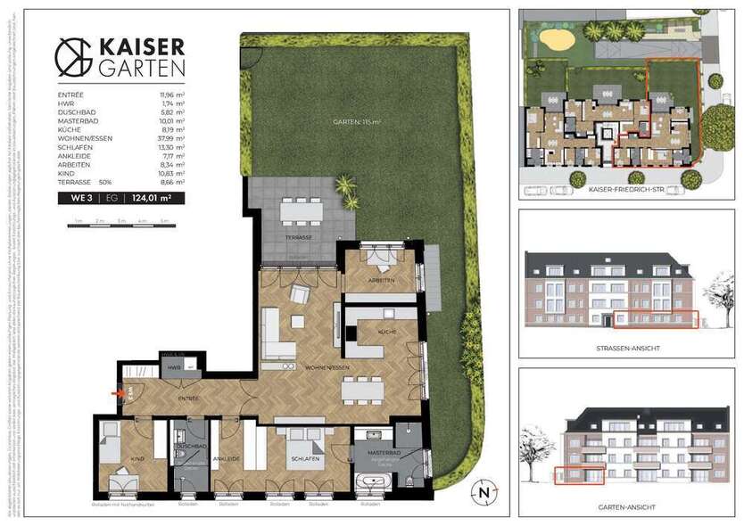 Wohnung zum Kaufen in Düsseldorf-Benrath 1.190.000 € 124 m²