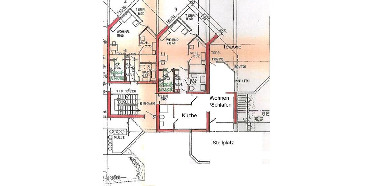 1-Zimmer Apartement - 40 m2 mit Terrasse, Garten, Stellplatz in 1 zimmer