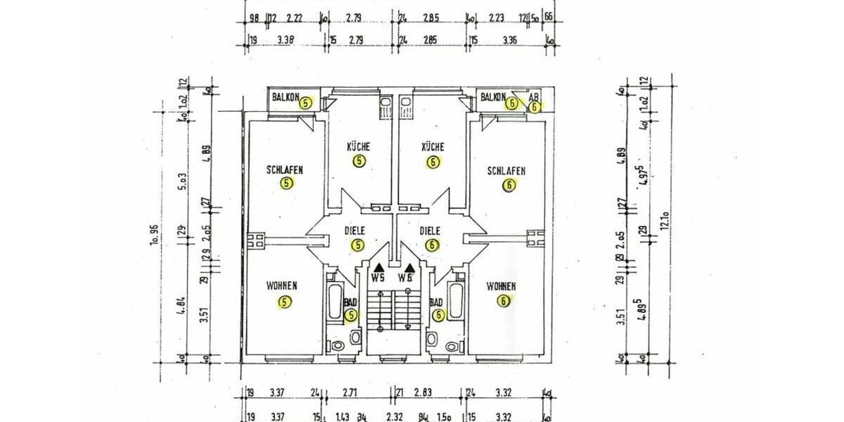 Etagenwohnung Düsseldorf Oberbilk - 2 Zimmer, 58 m&sup2;, 275.500&euro; | Angebot:24950303