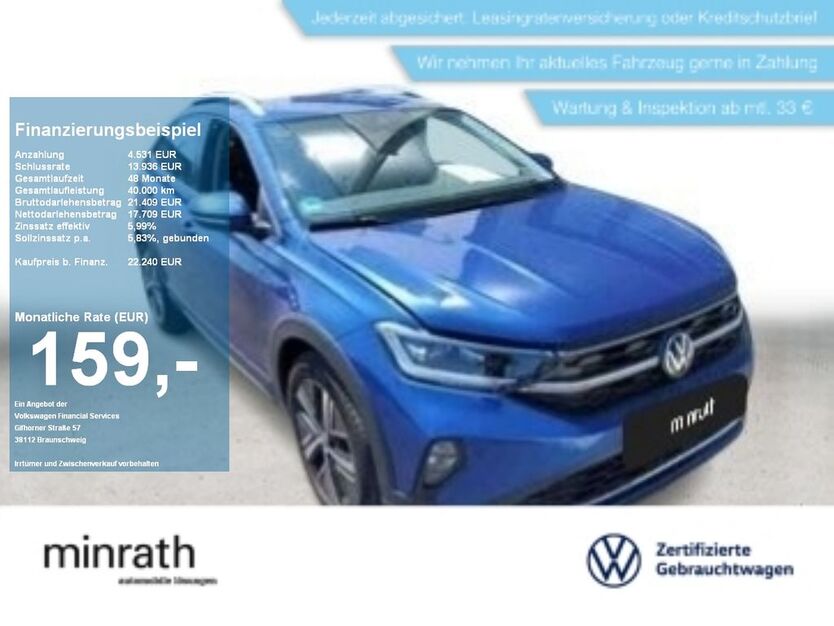 VW Taigo 21.704 km 21.640 € Duisburg-Rheinhausen 47226