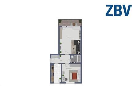 Wohnung Düsseldorf Stadtbezirk 9 - 2 Zimmer, 66 m&sup2;, 733&euro; | Angebot:25500359