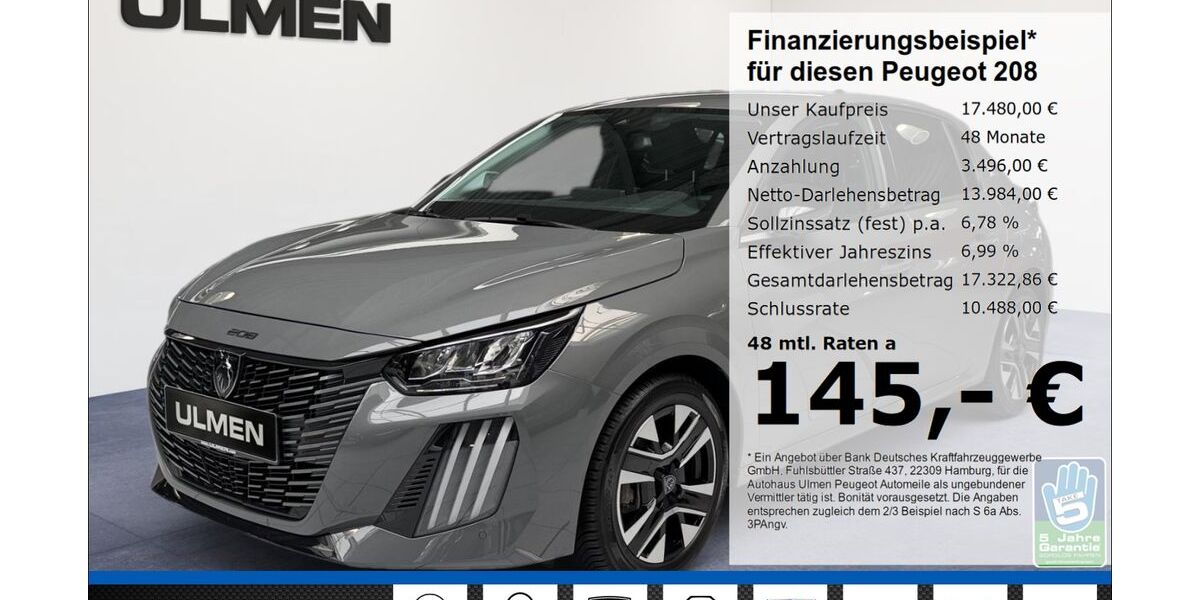 Peugeot 208 14.496 km 17.480 &euro; Düsseldorf 40233