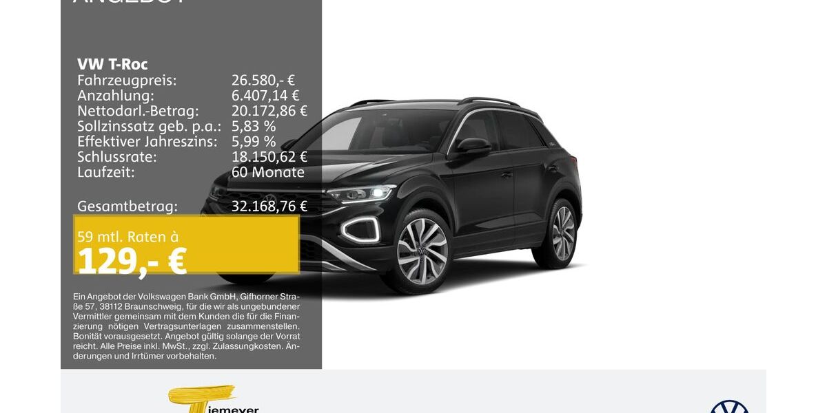 VW T-Roc 29.320 km 26.250 &euro; Oberhausen 46047