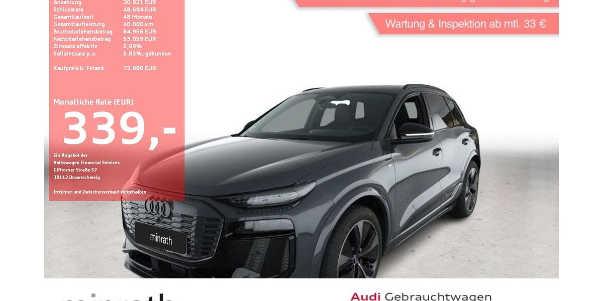 Audi Q6 e-tron 7.322 km 72.730 &euro; Moers-Hülsdonk 47441