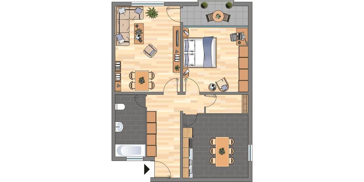 Etagenwohnung Velbert Velbert-Mitte - 2 Zimmer, 73 m&sup2;, 539&euro; | Angebot:26680372