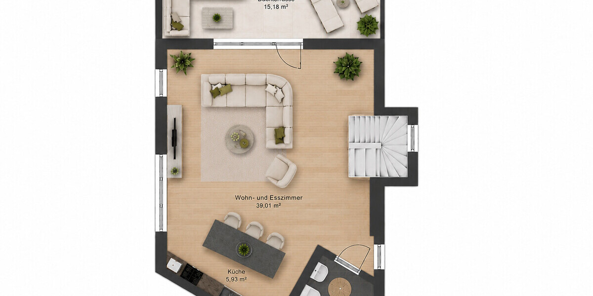 Provisionsfrei!!! Haus-im-Haus-Konzept Exklusive Maisonettewohnung mit 15 m² Dachterrasse Erstbezug in Bilk - Maisonettenwohnung Düsseldorf Stadtbezirk 3 | Angebot:27103474