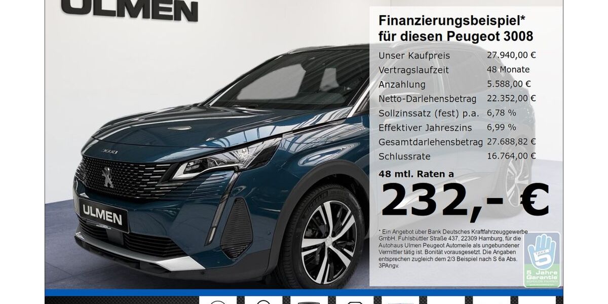 Peugeot 3008 42.159 km 22.680 &euro; Düsseldorf 40233