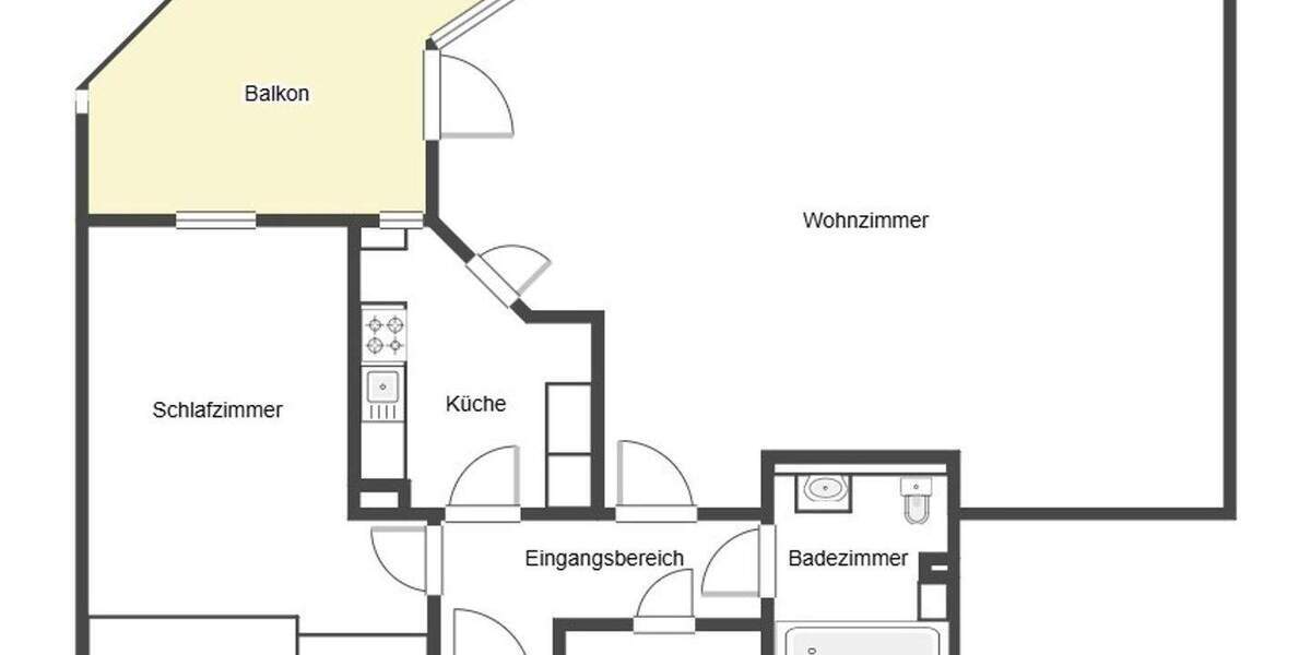 Moderne 2-Zimmer-Wohnung mit Balkon & TG-Stellplatz - Urbanes Wohnen in ruhiger Seitenstaße 2 zimmer