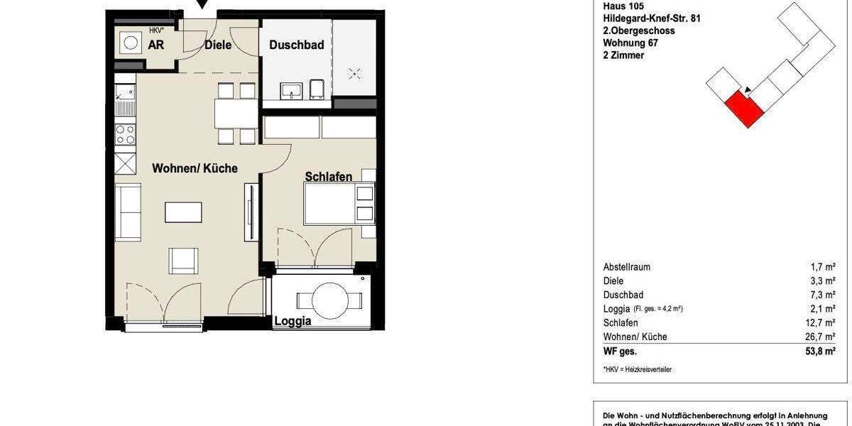 Neubau mit Einbauküche: Attraktive 2-Zimmer-Wohnung in Vierzig549 mit Balkon zu vermieten 2 zimmer