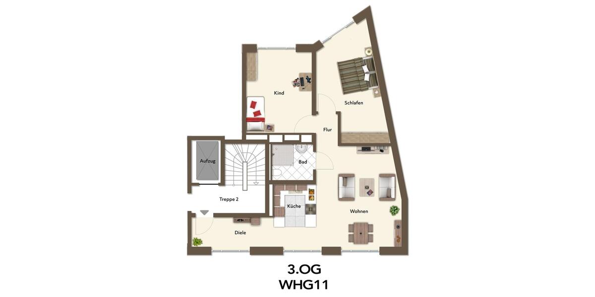 Erstbezug! Exklusive 3-Zimmer-Wohnung im 3. OG – hochwertiger Neubau in Stadtmitte 3 zimmer