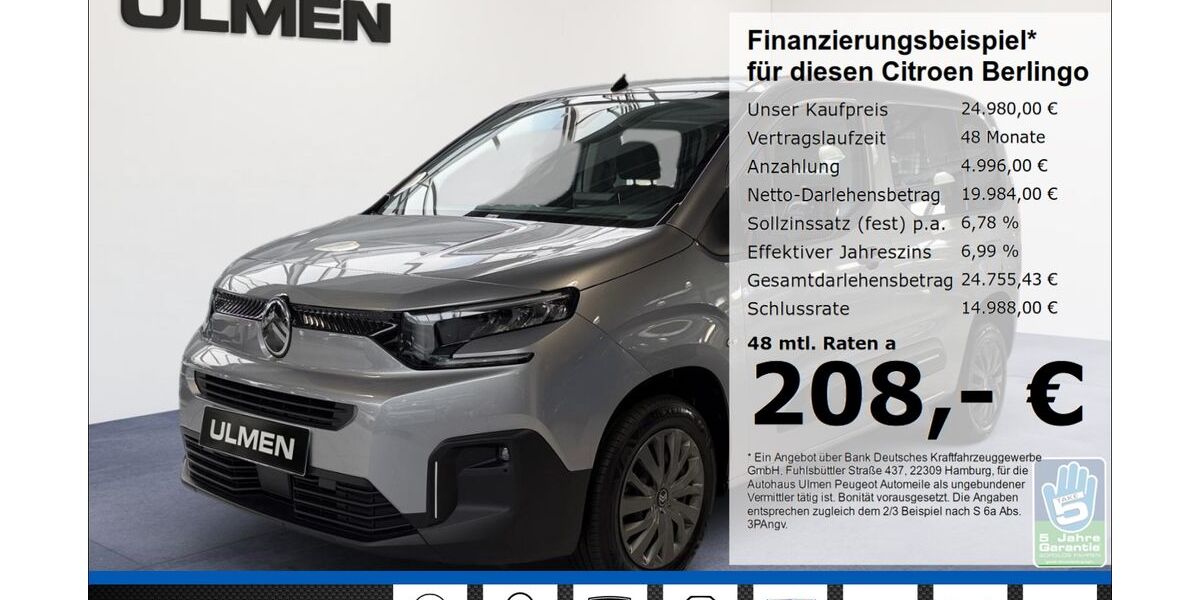 Citroen Berlingo 45.704 km 24.980 &euro; Düsseldorf 40233