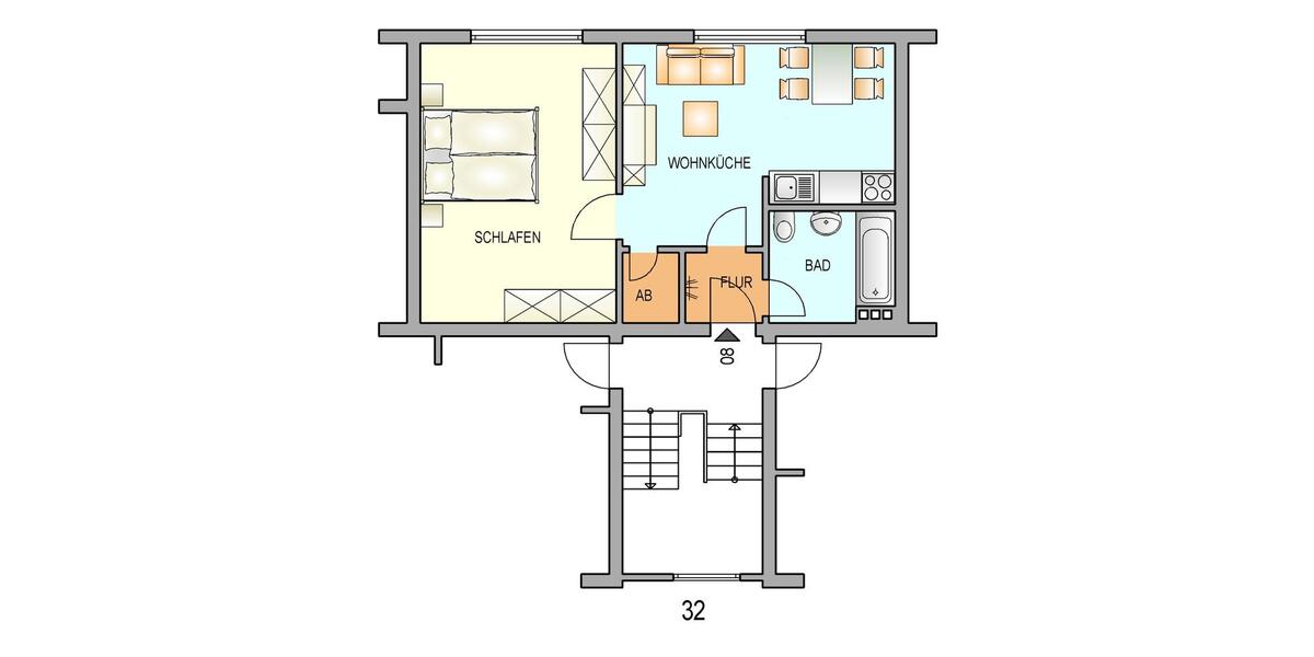 Gemütliches und modernes Apartment 1 zimmer