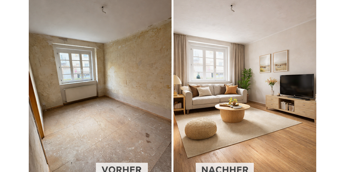 Etagenwohnung Wuppertal Lichtenplatz - 2 Zimmer, 61 m&sup2;, 450&euro; | Angebot:25837975