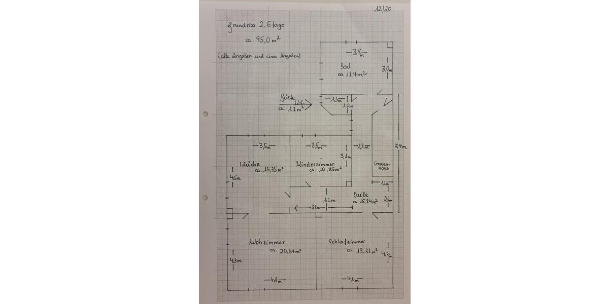 Dachgeschoßwohnung Duisburg Mittelmeiderich - 3 Zimmer, 95 m&sup2;, 700&euro; | Angebot:26462850