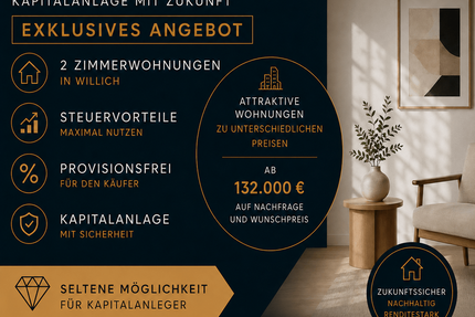 Wohnung Willich - 2 Zimmer, 67 m&sup2;, 200.500&euro; | Angebot:27162100