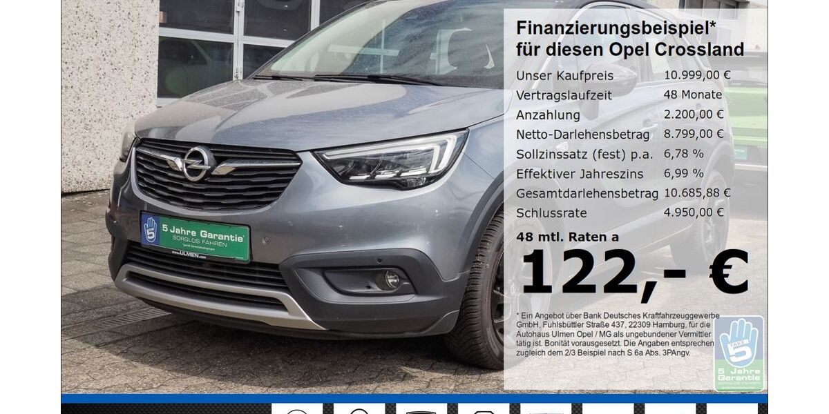 Opel Crossland (X) 74.590 km 10.666 &euro; Düsseldorf 40231