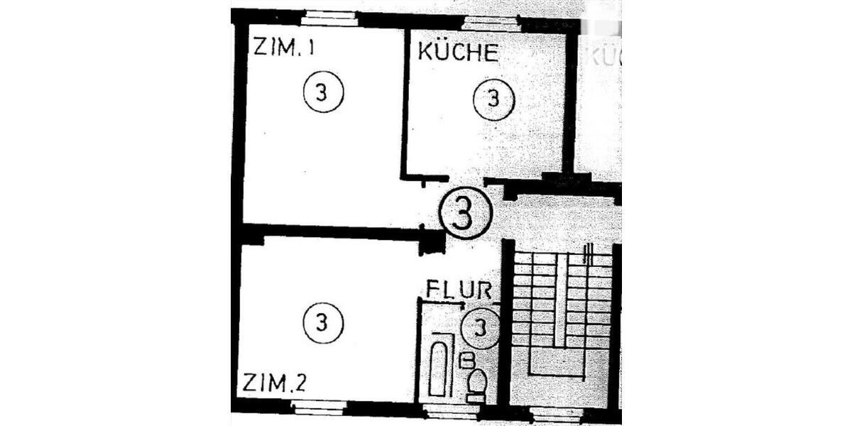 Schön geschnittene & frisch sanierte DG-Wohnung mit Gartennutzung 2 zimmer