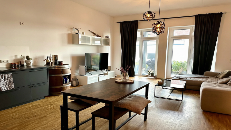 Wohnen mit Außenbereich: Möblierte 2 Zimmer mit Terrasse & Garten - 74 m², EG - Erdgeschoßwohnung Wuppertal Barmen | Angebot:25752054