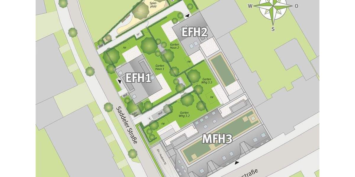 Etagenwohnung Düsseldorf Urdenbach - 2 Zimmer, 69 m&sup2;, 501.700&euro; | Angebot:25775760