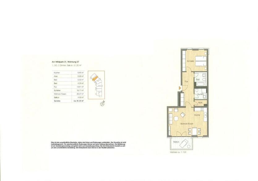 Moderne 2-Zimmer-Wohnung mit Balkon und 2 Bädern zimmer