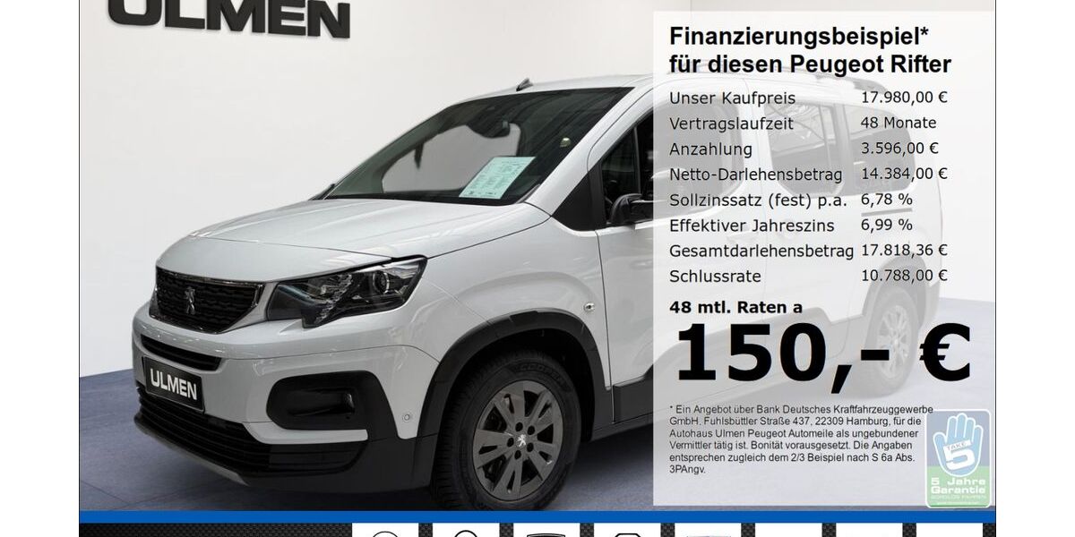 Peugeot Rifter 138.589 km 17.980 &euro; Düsseldorf 40233