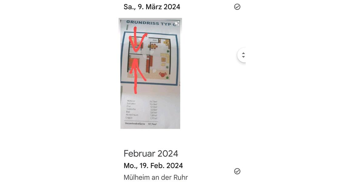 Etagenwohnung Mülheim an der Ruhr - 2 Zimmer, 58 m&sup2;, 99.000&euro; | Angebot:25806493