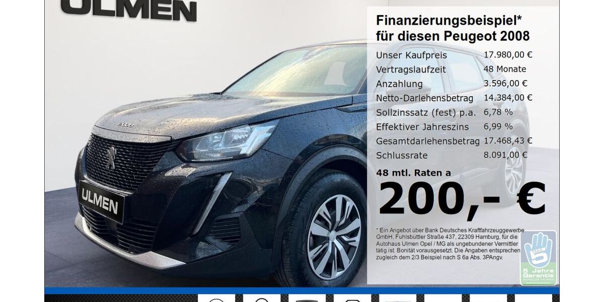Peugeot 2008 45.431 km 17.444 &euro; Düsseldorf 40231