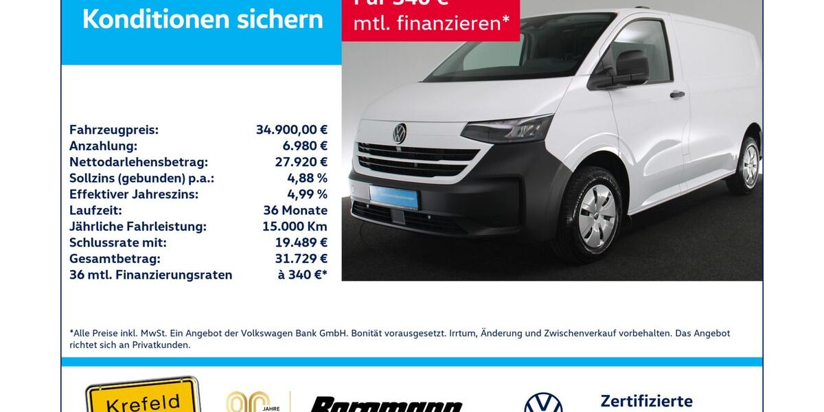 VW T7 Transporter 4.453 km 34.900 &euro; Krefeld 47803