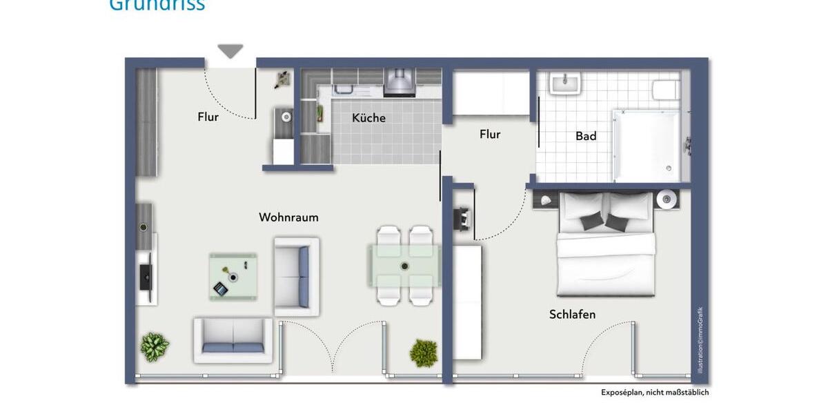 Helle und moderne 2-Zimmer-Wohnung in erstklassiger Lage Krefelds 2 zimmer