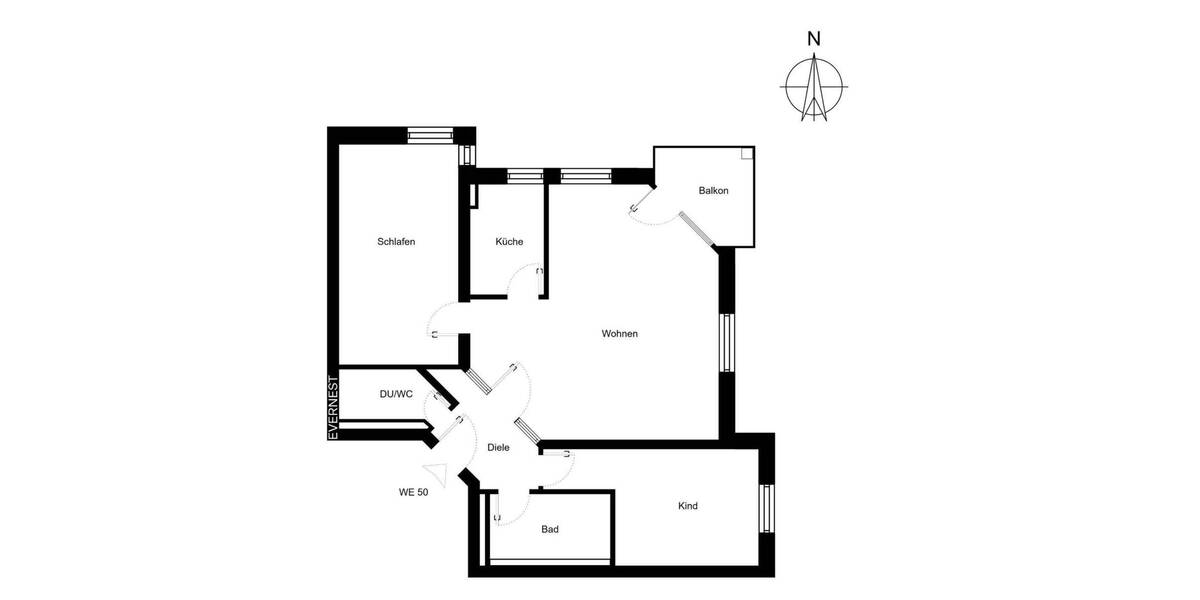 Etagenwohnung Düsseldorf Benrath - 3 Zimmer, 78 m&sup2;, 235.000&euro; | Angebot:24436594