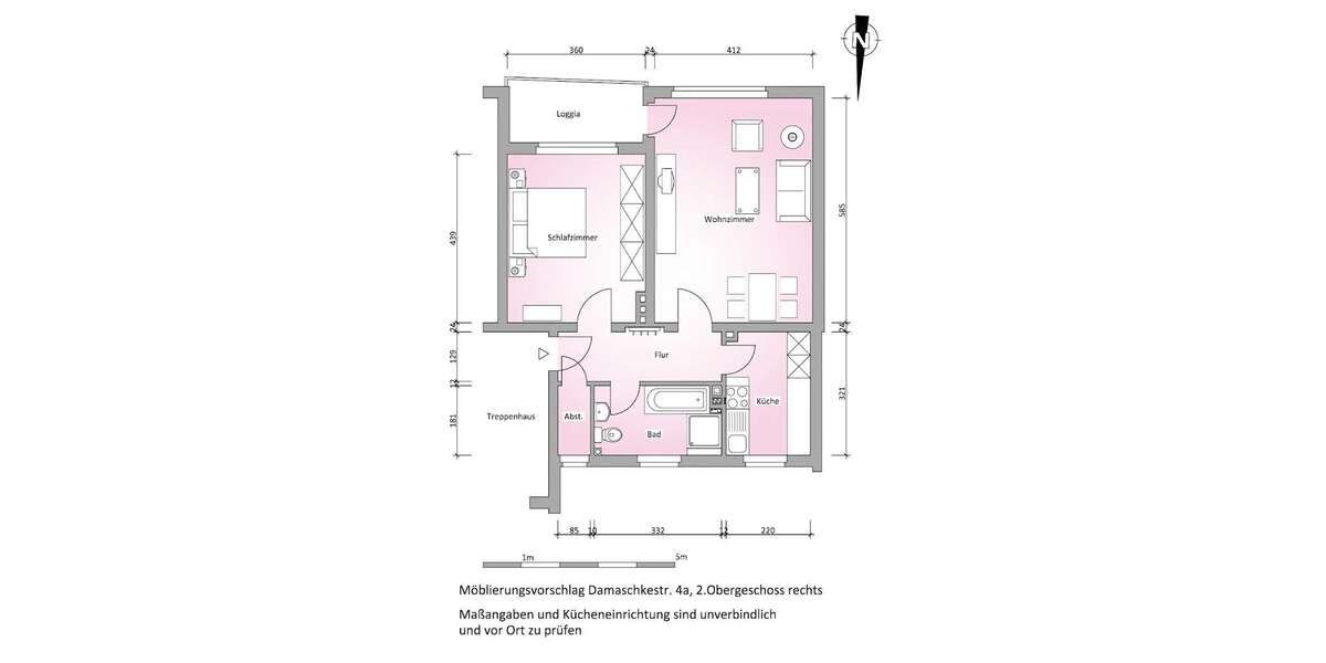 Etagenwohnung Solingen Mitte - 2 Zimmer, 61 m&sup2;, 655&euro; | Angebot:26962868