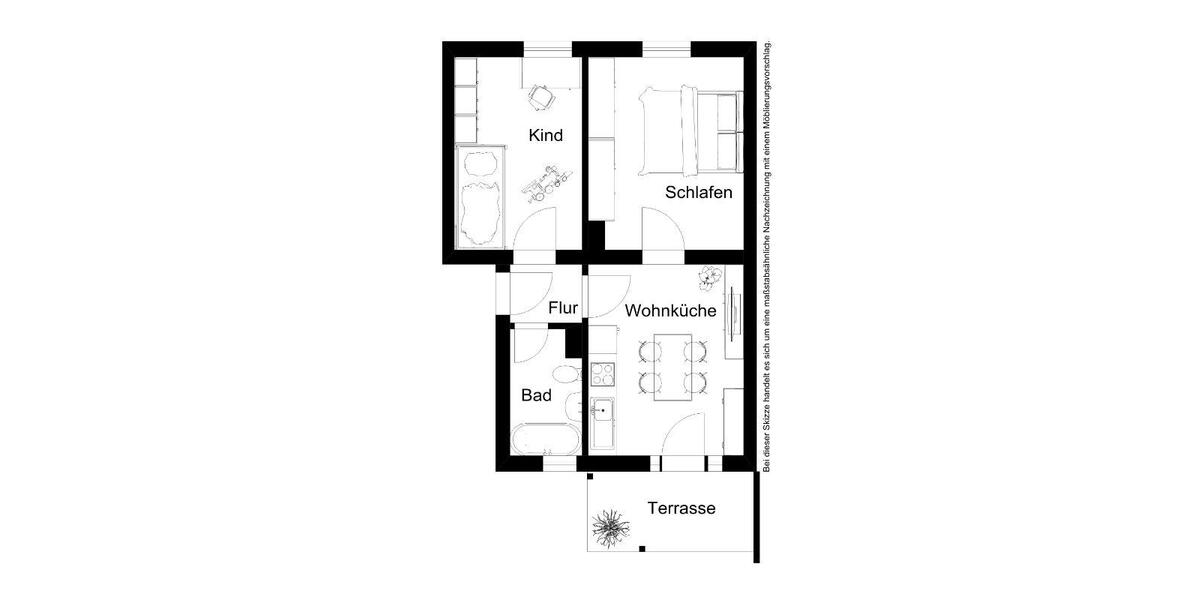 Erdgeschoßwohnung Düsseldorf Stadtbezirk 6 - 2 Zimmer, 48 m&sup2;, 604&euro; | Angebot:25650448