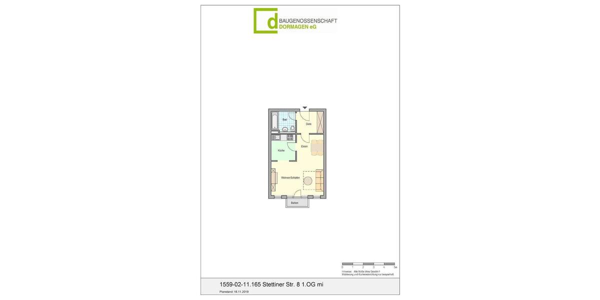 Studenten Azubis aufgepasst! 1-Zimmer-Wohnung mit Balkon zentral in Dormagen-Mitte 1 zimmer