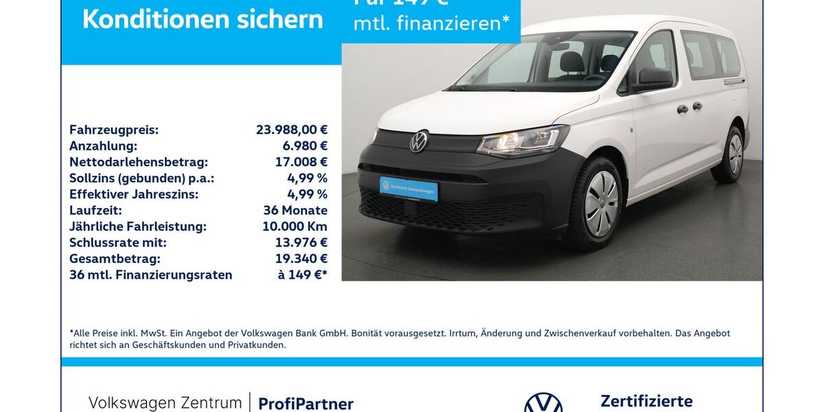 VW Caddy Maxi 59.633 km 23.480 &euro; Leverkusen 51379