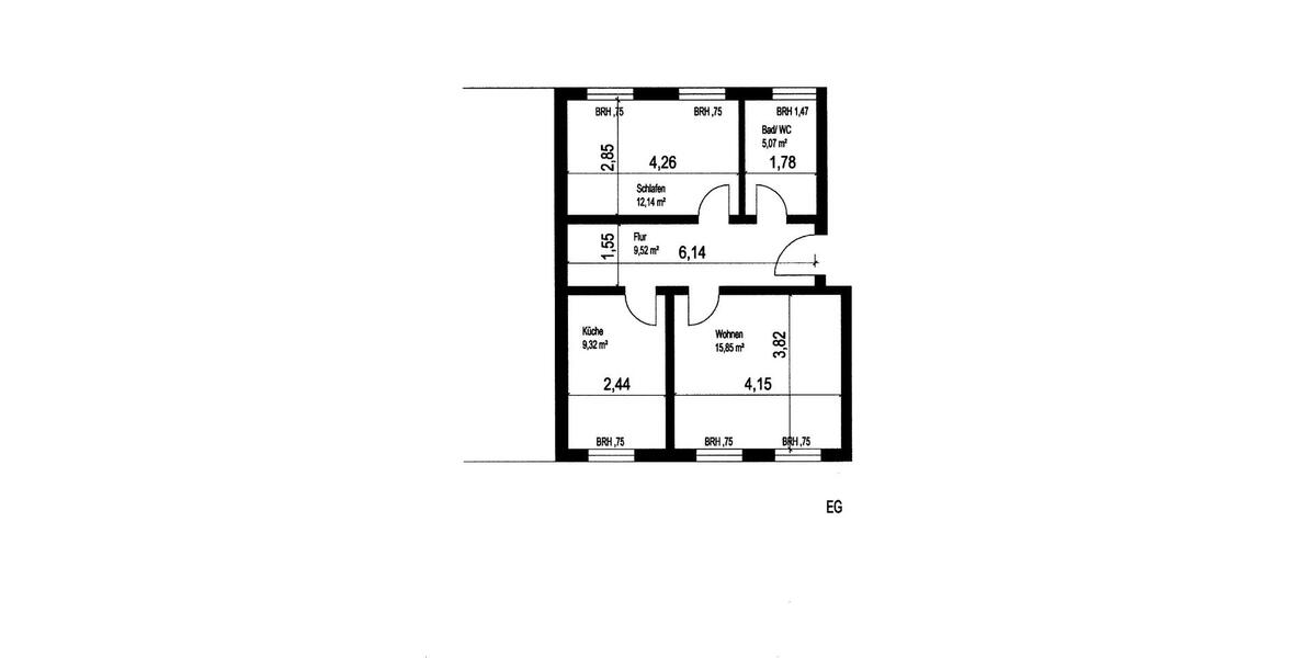 47799 Krefeld, 2 ZKDB, 52 m², ab sofort 2 zimmer