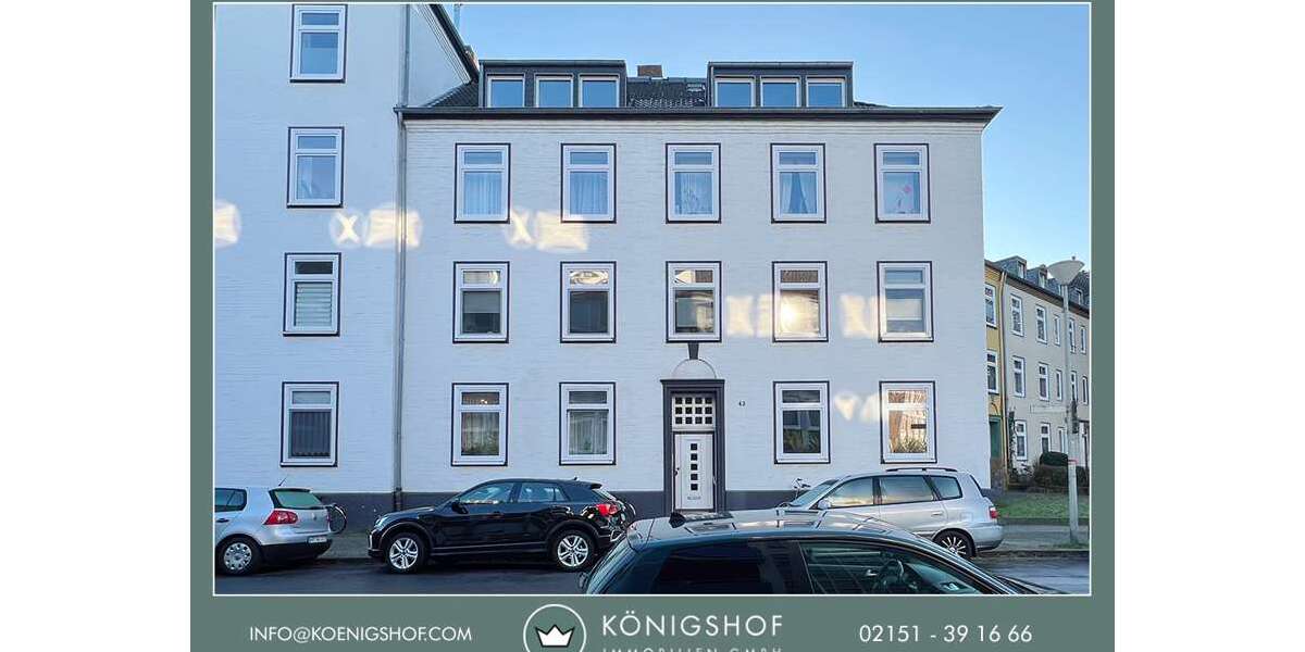 Etagenwohnung Krefeld Cracau - 2 Zimmer, 60 m&sup2;, 640&euro; | Angebot:26908057