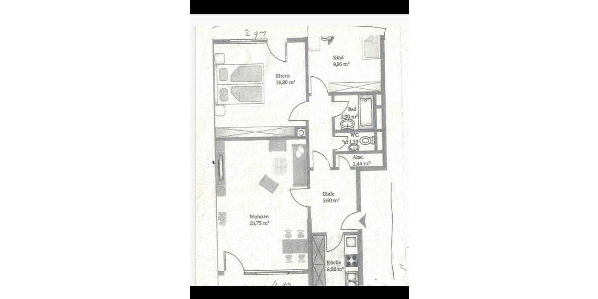 Etagenwohnung Solingen Mitte - 3.5 Zimmer, 80 m&sup2;, 169.000&euro; | Angebot:26465342