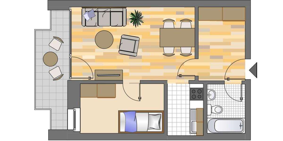 Wohnung zum Mieten in Düsseldorf 389 € 41.99 m² 2 zimmer