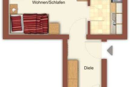 Wohnung Mönchengladbach Dahl - 1 Zimmer, 38 m&sup2;, 220&euro; | Angebot:26421243