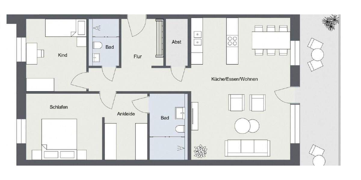 Etagenwohnung Mönchengladbach Broich - 3 Zimmer, 106 m&sup2;, 1.500&euro; | Angebot:25797695