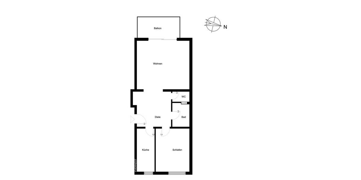 Exklusive Eigentumswohnung in Kaiserswerth - tolle Lage mit Blick ins Grüne 2 zimmer