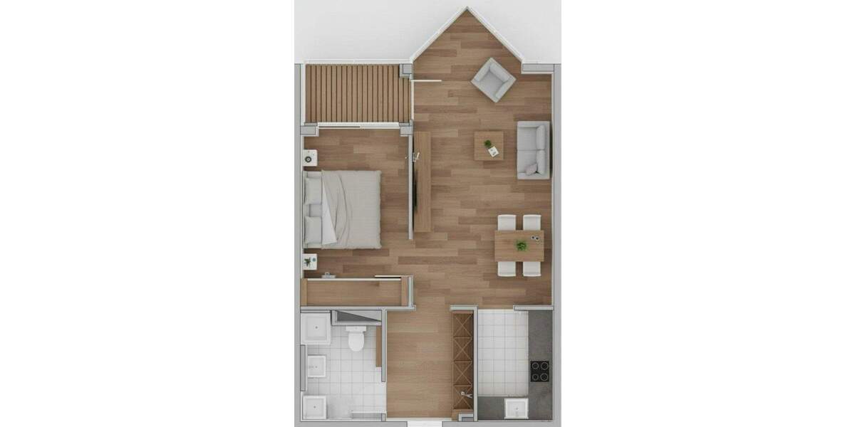 Etagenwohnung Mönchengladbach Eicken - 2 Zimmer, 53 m&sup2;, 138.000&euro; | Angebot:25722740