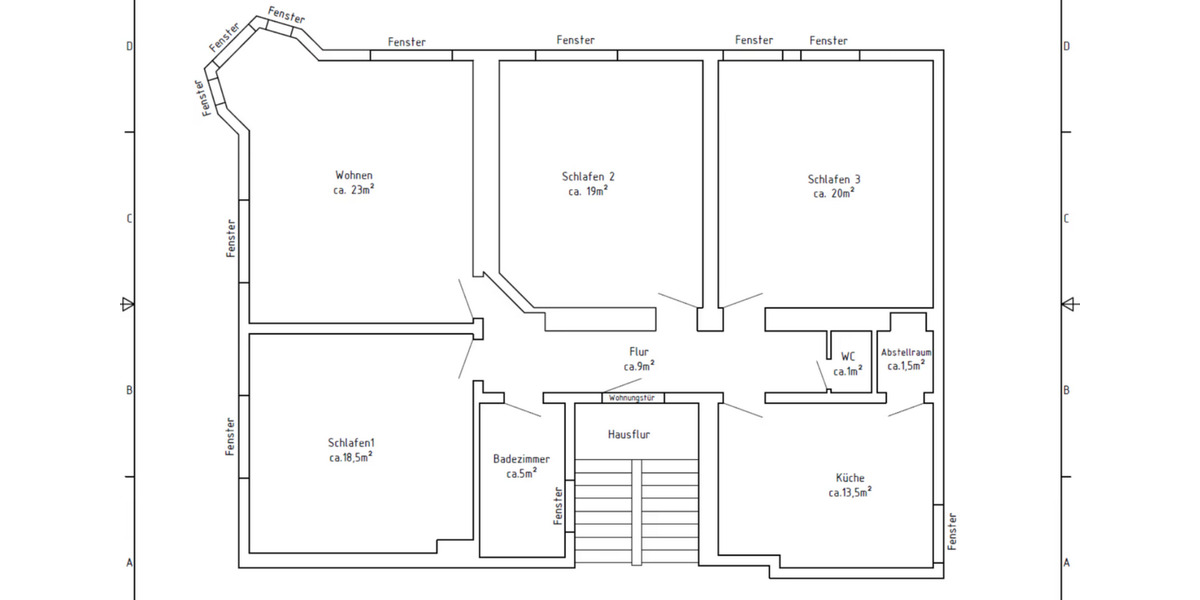 Lichtdurchflutete Wohnung mit 110m² im Herzen von Moers 4 zimmer